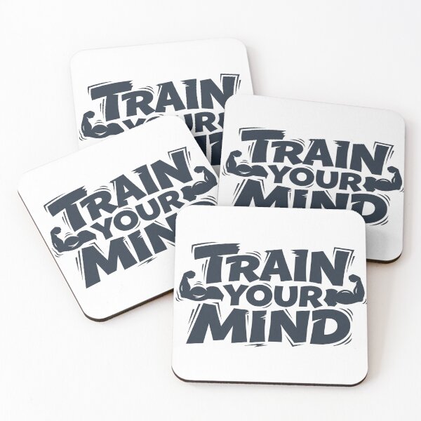 Item preview, Train Your Mind Gym Motivation Typography designed and sold by madwordlab.