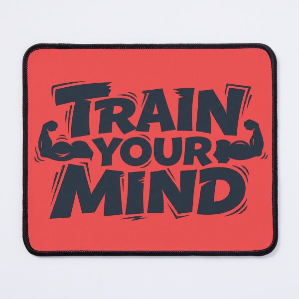 Item preview, Train Your Mind Gym Motivation Typography designed and sold by madwordlab.