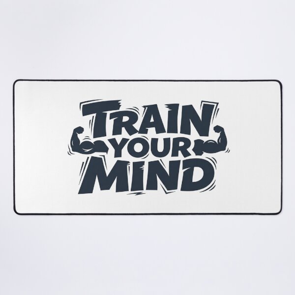 Item preview, Train Your Mind Gym Motivation Typography designed and sold by madwordlab.
