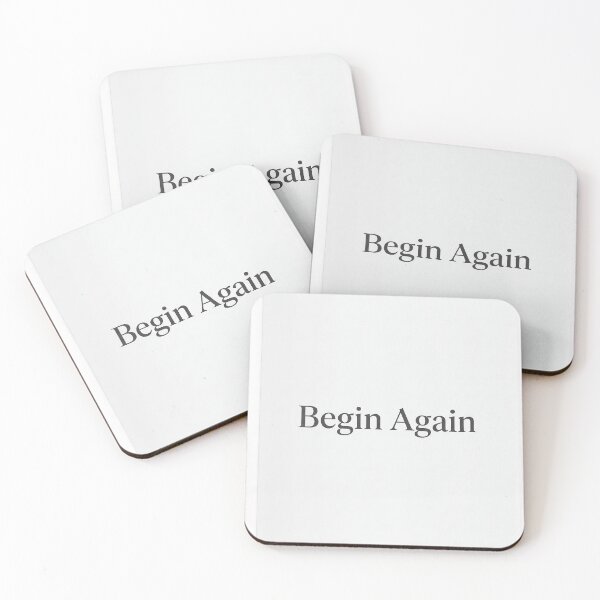 Item preview, Begin Again Minimal New Beginning Quote designed and sold by Glitchart66.