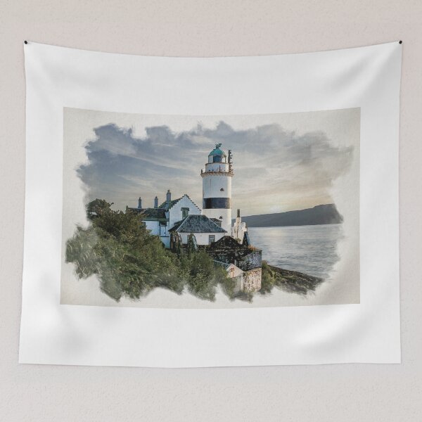 Item preview, Cloch Lighthouse Watercolour designed and sold by RJW Images.