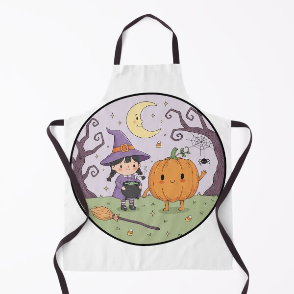 Item preview, Little Witch and Her Bubbling Cauldron Cute Halloween Chibi designed and sold by GeminiDaydreamer.