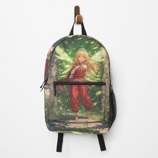 Item preview, Cute anime fairy and mysterious green portal designed and sold by ArtsJulian.