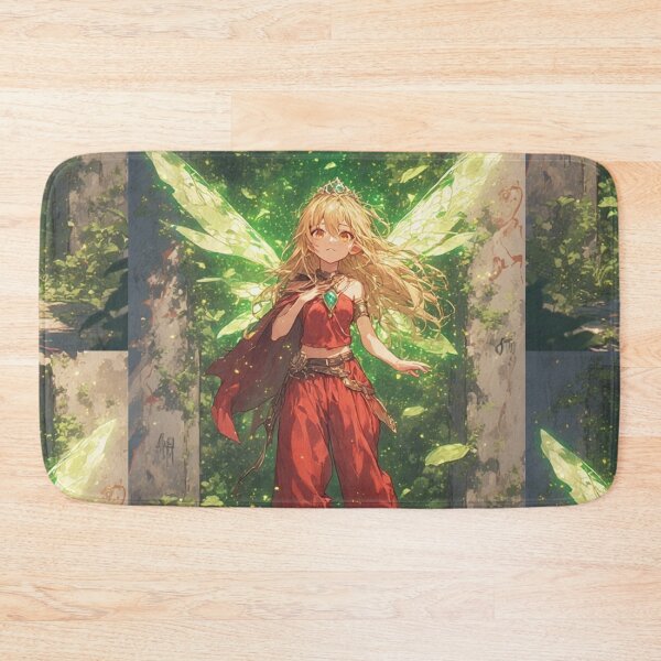 Item preview, Cute anime fairy and mysterious green portal designed and sold by ArtsJulian.