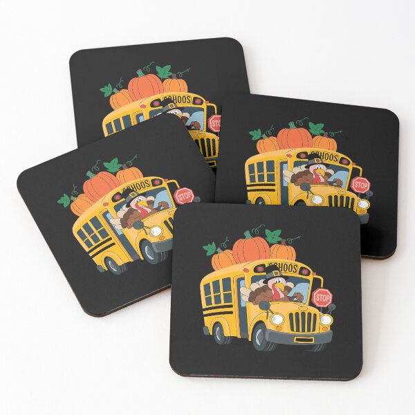 Item preview, Turkey Driving School Bus Thanksgiving Driver Fall Pumpkins  designed and sold by VerseFarm.