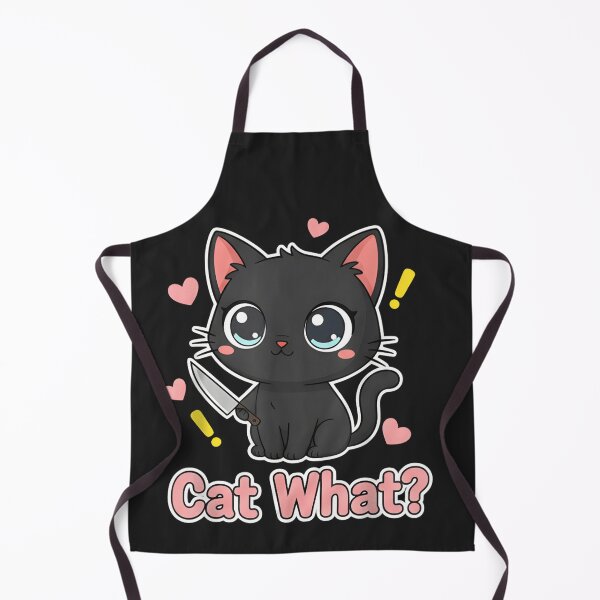 Artikelvorschau, Niedliches, chaotisches Katzen-Shirt – Chibi-T-Shirt mit schwarzer Katze, ironischem Messer-Meme und ästhetischer Ästhetik entworfen und verkauft von ZyxDes.
