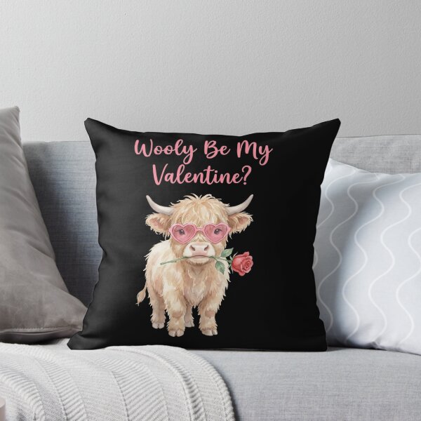 Item preview, Wooly Be My Valentine Highland Cow – Cute Farm Animal Funny Pun Valentine's Day Card Design designed and sold by Luminari Creations.