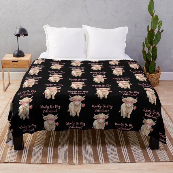 Item preview, Wooly Be My Valentine Highland Cow – Cute Farm Animal Funny Pun Valentine's Day Card Design designed and sold by Luminari Creations.