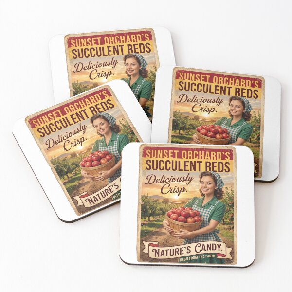Item preview, Sunset Orchard Charm: Vintage Apple Harvest Delight designed and sold by ForeverPrintsOK.