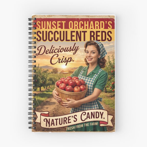 Item preview, Sunset Orchard Charm: Vintage Apple Harvest Delight designed and sold by ForeverPrintsOK.