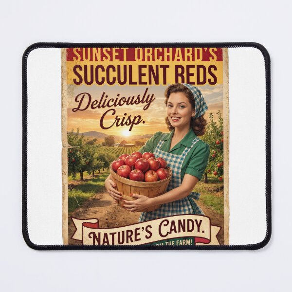 Item preview, Sunset Orchard Charm: Vintage Apple Harvest Delight designed and sold by ForeverPrintsOK.