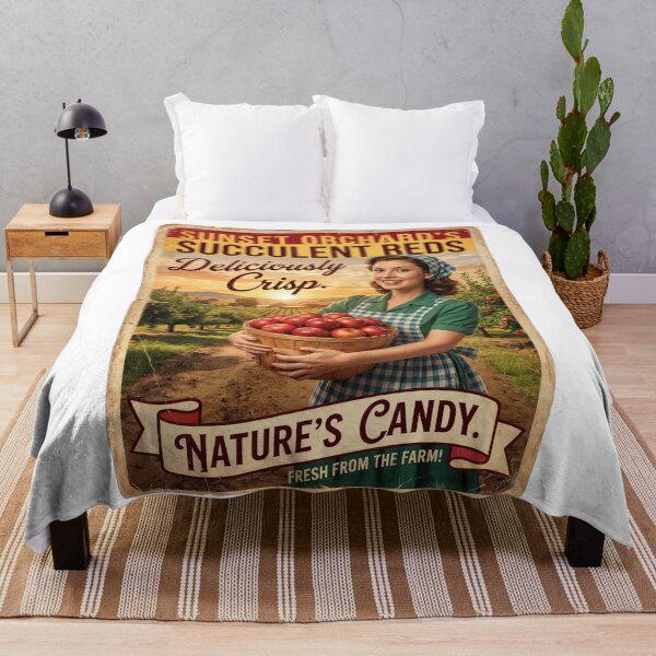 Item preview, Sunset Orchard Charm: Vintage Apple Harvest Delight designed and sold by ForeverPrintsOK.