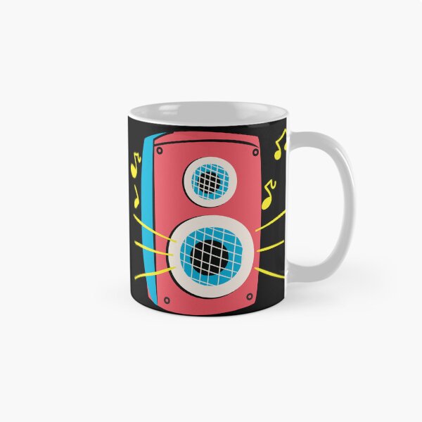 Item preview, Retro Speaker Playing Music with Sound Waves Flat Illustration Sticker designed and sold by FestivityFinds.