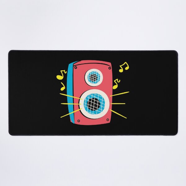 Item preview, Retro Speaker Playing Music with Sound Waves Flat Illustration Sticker designed and sold by FestivityFinds.