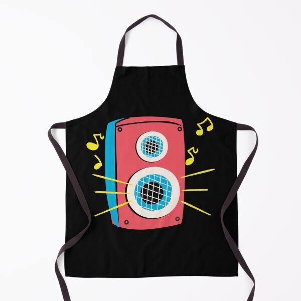 Item preview, Retro Speaker Playing Music with Sound Waves Flat Illustration Sticker designed and sold by FestivityFinds.