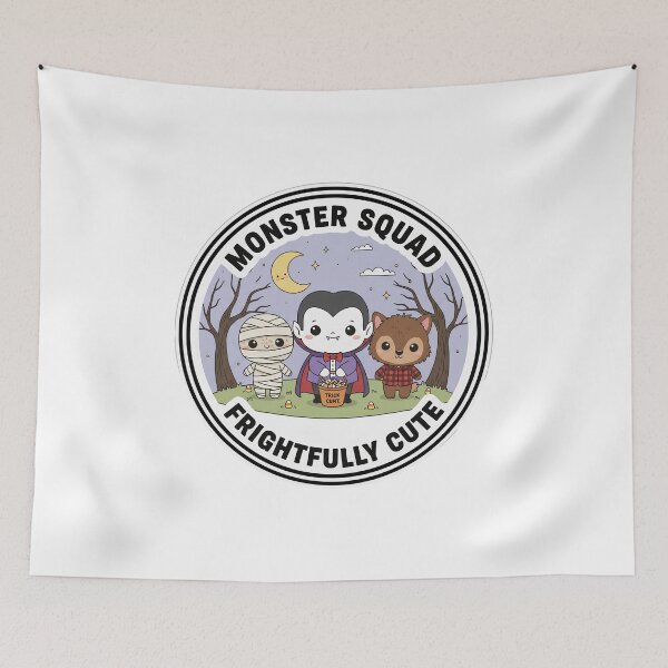 Item preview, Monster Squad Frightfully Cute: Chibi Vampire, Mummy & Werewolf Trio designed and sold by GeminiDaydreamer.