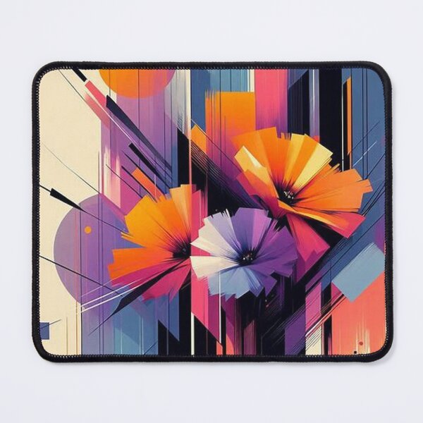 Item preview, Chromatic Bloom II – Abstract Geometric Floral Art designed and sold by Okmanoo.