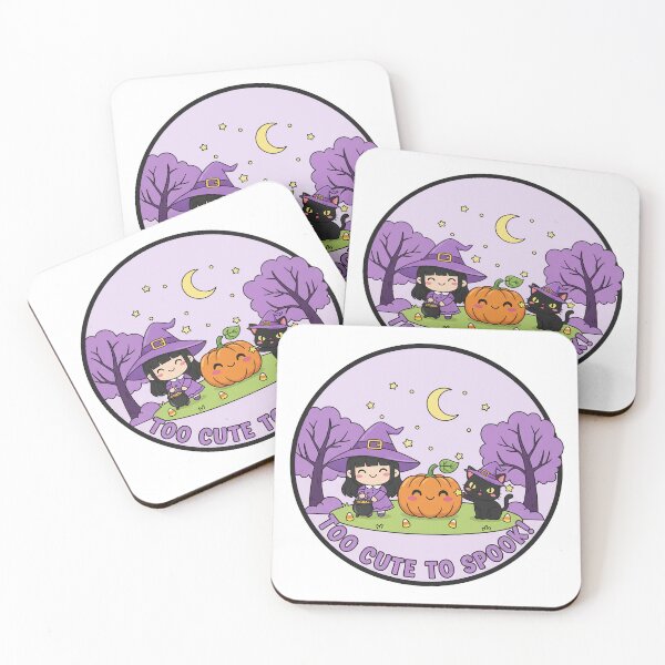 Item preview, Frightfully Cute Chibi Witch and Pumpkin Trick or Treat  designed and sold by GeminiDaydreamer.