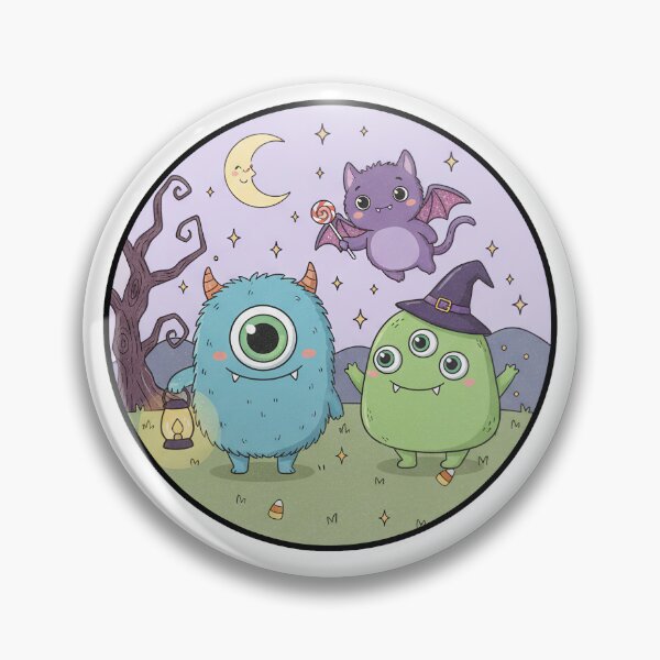 Item preview, Spooky Sweet Chibi Monster Trio Halloween Fun  designed and sold by GeminiDaydreamer.