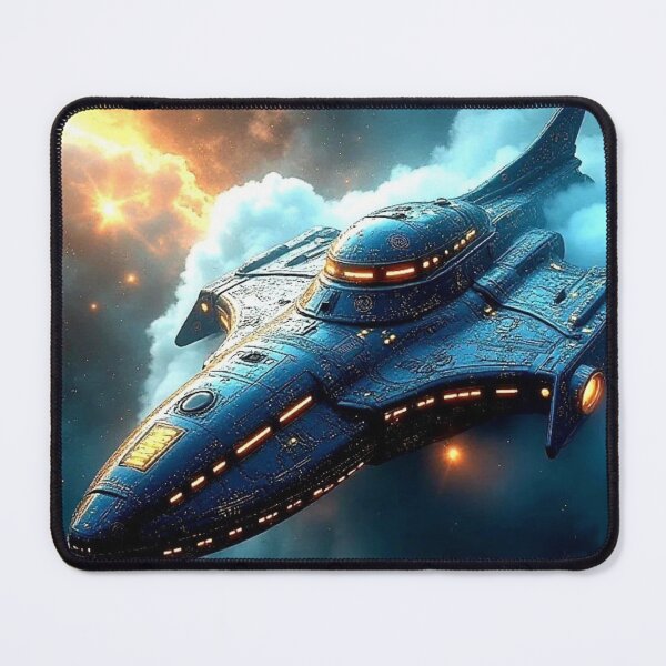 Item preview, Nebula Drift – Futuristic Starship in Cosmic Clouds designed and sold by Dogandesighn.
