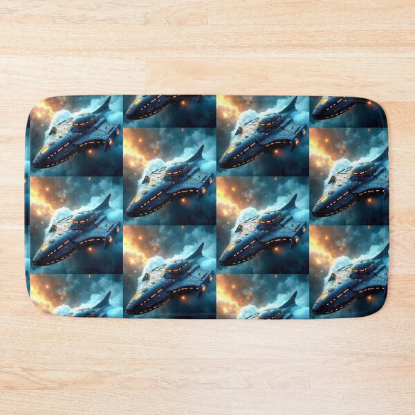 Item preview, Nebula Drift – Futuristic Starship in Cosmic Clouds designed and sold by Dogandesighn.
