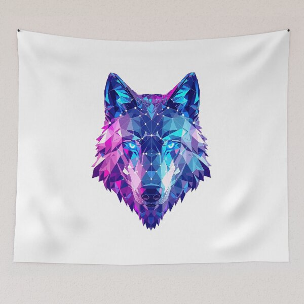 Item preview, Vibrant Geometric Wolf for Print Design designed and sold by Wonderful Designs.