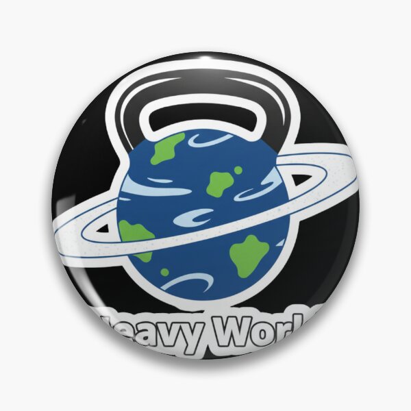 Item preview, Kettlebell Planet Heavy World - Minimalist Fitness Art designed and sold by Skill_&_Stone.