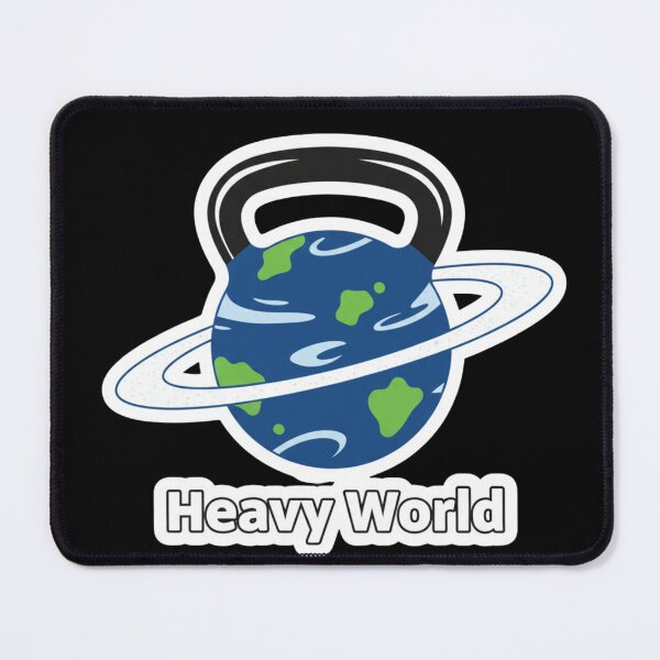 Item preview, Kettlebell Planet Heavy World - Minimalist Fitness Art designed and sold by Skill_&_Stone.