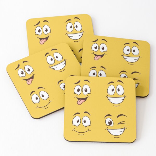Item preview, Funny Cartoon Emoji Pattern - Hand Drawn Expressive Faces on Vibrant Yellow Background designed and sold by anandsiva2703.