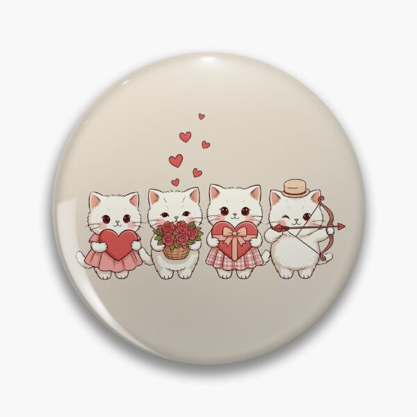Item preview, Sweet Valentine Cats designed and sold by dudelinart.