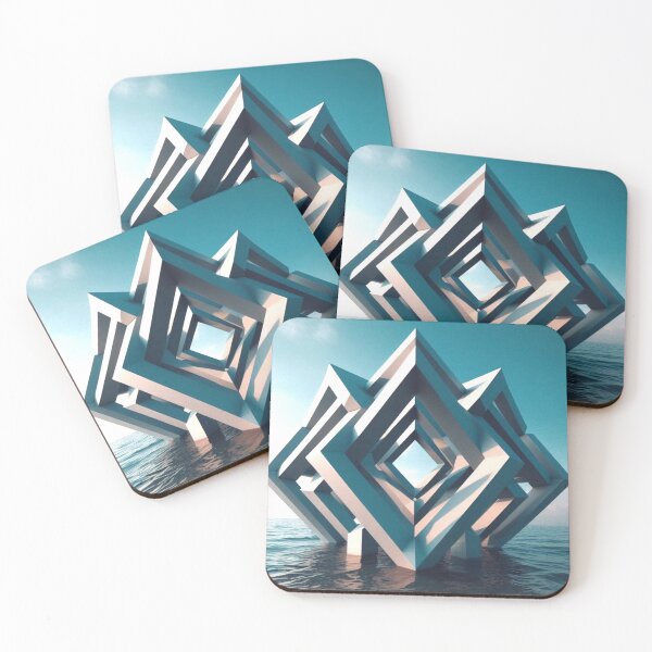 Item preview, Reflected Structure – Geometric Calm in Water designed and sold by Dogandesighn.