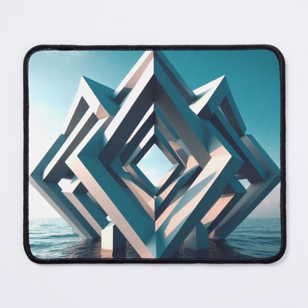 Item preview, Reflected Structure – Geometric Calm in Water designed and sold by Dogandesighn.