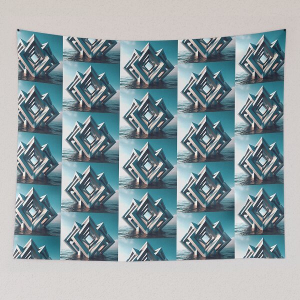 Item preview, Reflected Structure – Geometric Calm in Water designed and sold by Dogandesighn.