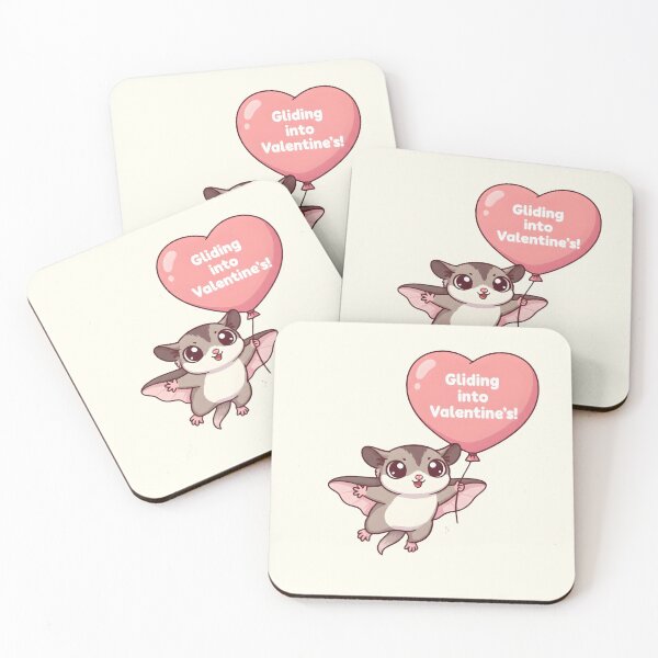 Item preview, Gliding into Valentine's! Kawaii Sugar Glider Heart Art designed and sold by arup7980.