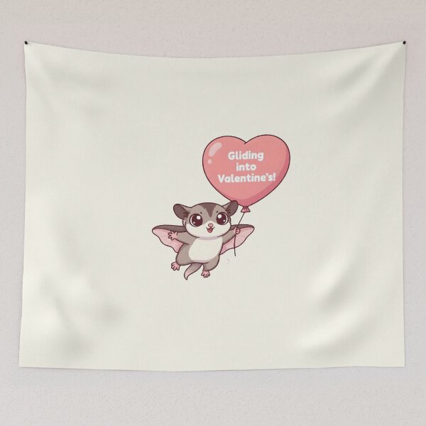 Item preview, Gliding into Valentine's! Kawaii Sugar Glider Heart Art designed and sold by arup7980.