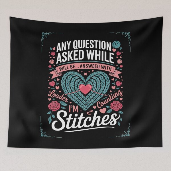 Item preview, Any Question Asked While I'm Counting Stitches Funny Crochet designed and sold by NailMolisa.
