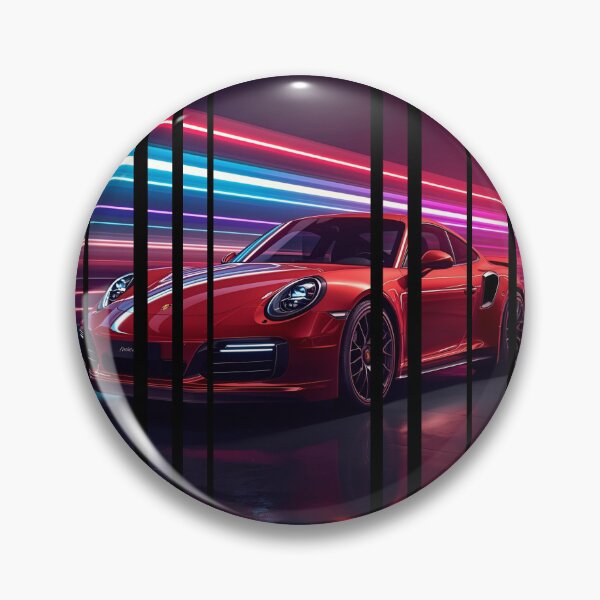 Item preview, Porsch 911 Turbo S inspired Design Vintage racing poster style, dynamic motion lines 3 designed and sold by Neon G.