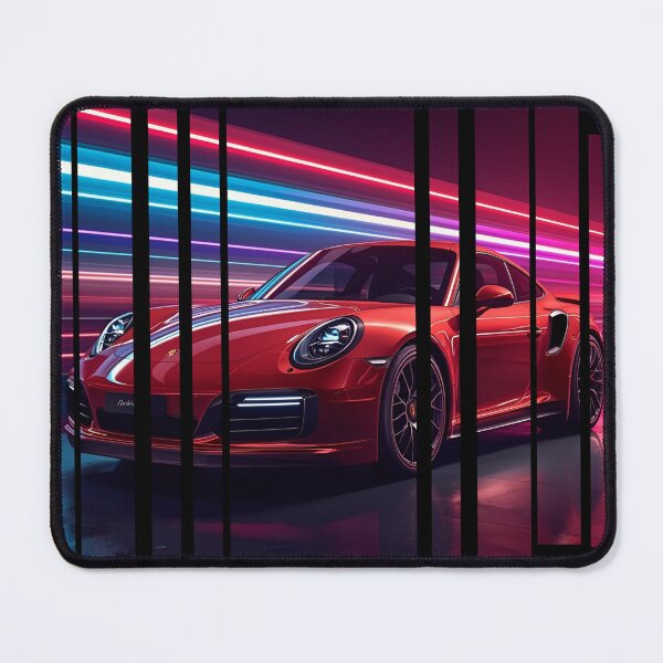 Item preview, Porsch 911 Turbo S inspired Design Vintage racing poster style, dynamic motion lines 3 designed and sold by Neon G.