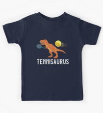 Tennis Dino Saurus Funny Dino Kinder T-Shirt