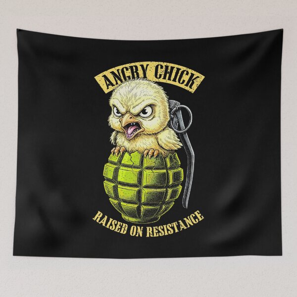 Item preview, Funny Feminist Angry Chick Grenade Raised On Resistance designed and sold by GrandeDuc.