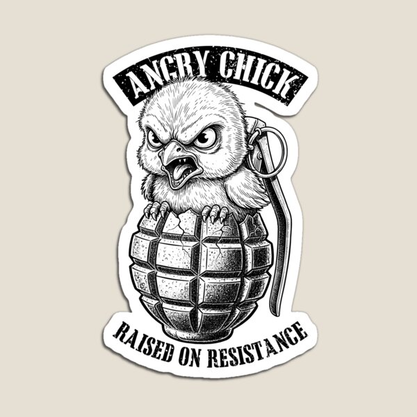 Item preview, Funny Feminist Angry Chick Grenade Raised On Resistance designed and sold by GrandeDuc.