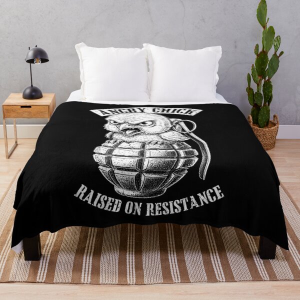Item preview, Funny Feminist Angry Chick Grenade Raised On Resistance designed and sold by GrandeDuc.
