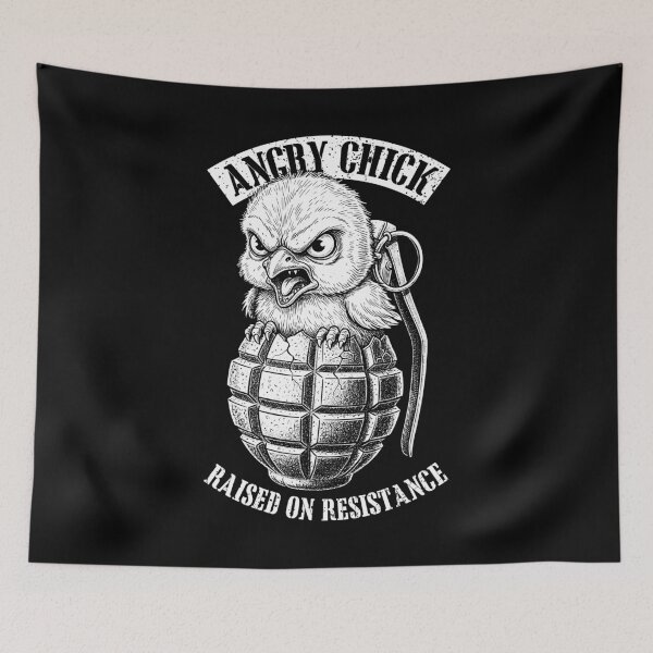 Item preview, Funny Feminist Angry Chick Grenade Raised On Resistance designed and sold by GrandeDuc.