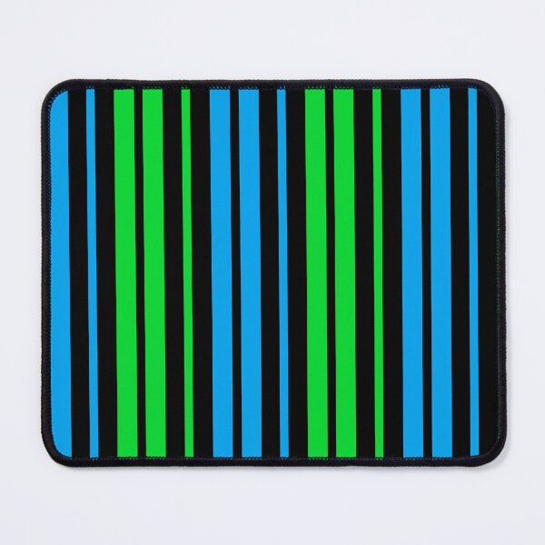 Item preview, Blue Green Stripes On Black Pattern Design designed and sold by PatternTitan.