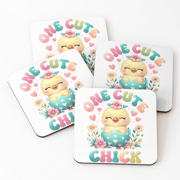 Item preview, One Cute Chick First Birthday Baby Design designed and sold by LunaPixelStudio.