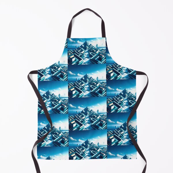 Item preview, Ocean Peaks – Geometric Mountain Rising from the Sea designed and sold by Dogandesighn.