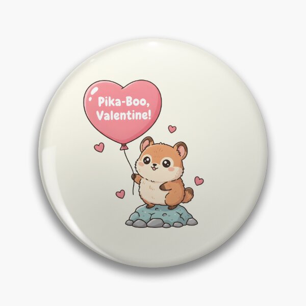 Item preview, Kawaii Pika-Boo Valentine Heart Balloon Cute Pika Pun designed and sold by arup7980.