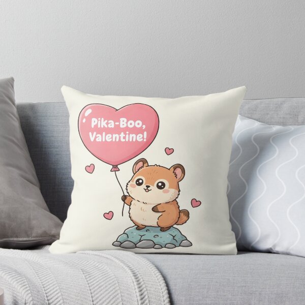 Item preview, Kawaii Pika-Boo Valentine Heart Balloon Cute Pika Pun designed and sold by arup7980.