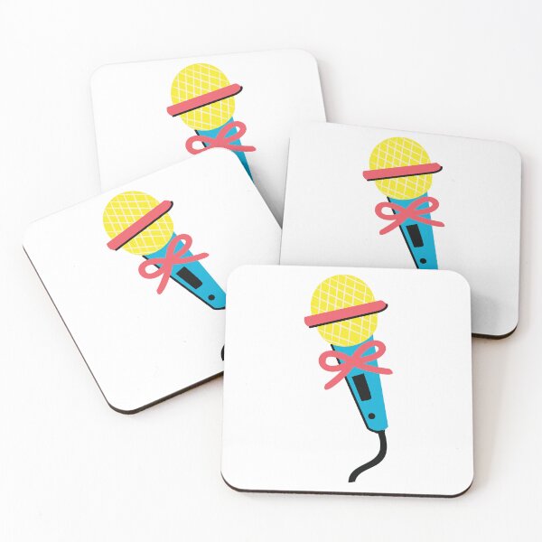 Item preview, Colorful Microphone with Ribbon Bow Music Performance Flat Illustration Sticker designed and sold by FestivityFinds.