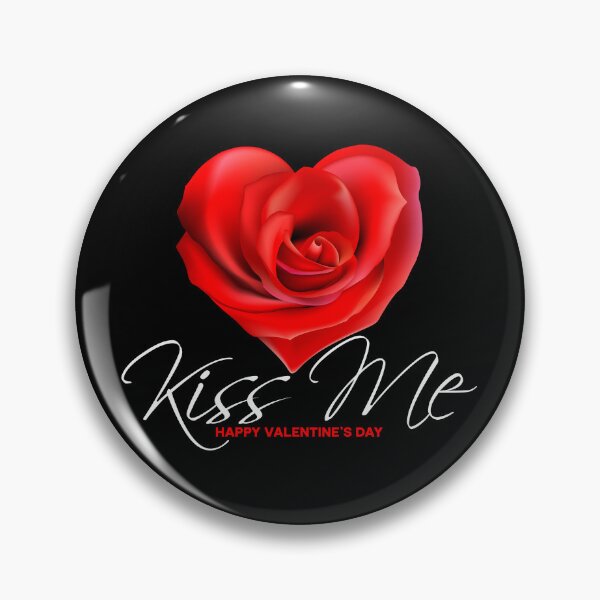 Item preview, Kiss Me Happy Valentine's Day - Romantic Rose Red Heart, white designed and sold by HGstudioDesign.